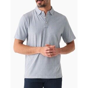 Faherty Blue Polo Shirt Classic Casual Style